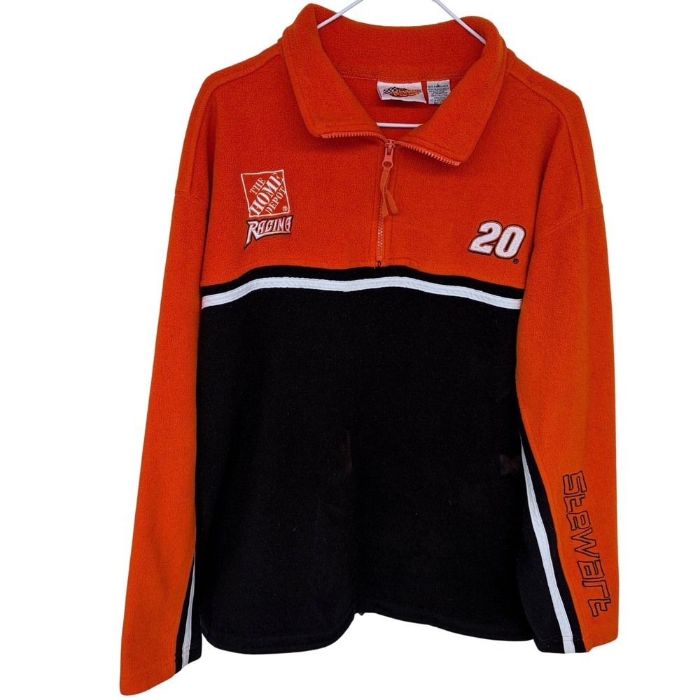 Tony Stewart Home Depot 1/4 Zip Pullover Fleece‎ Lg Winners Circle NASCAR Racing